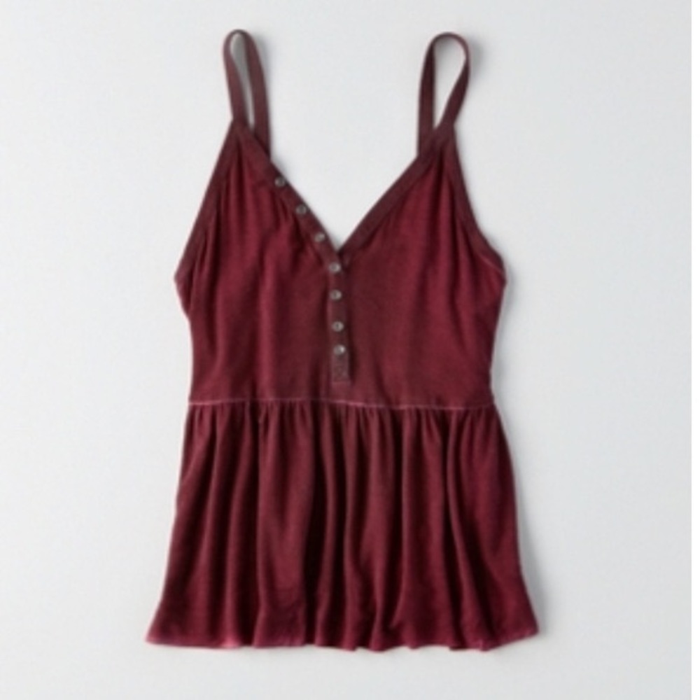 American Eagle Soft & Sexy Henley Tank Top